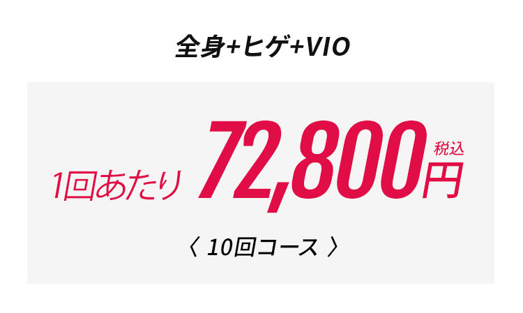 全身+ヒゲ+VIO脱毛