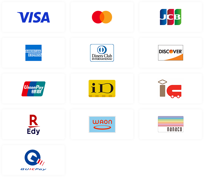 選べる！支払い方法　クレジットカード・QR決済が可能です。