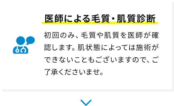 医師による毛質・肌質診断