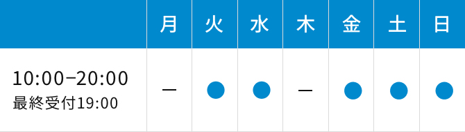 診察・受付時間